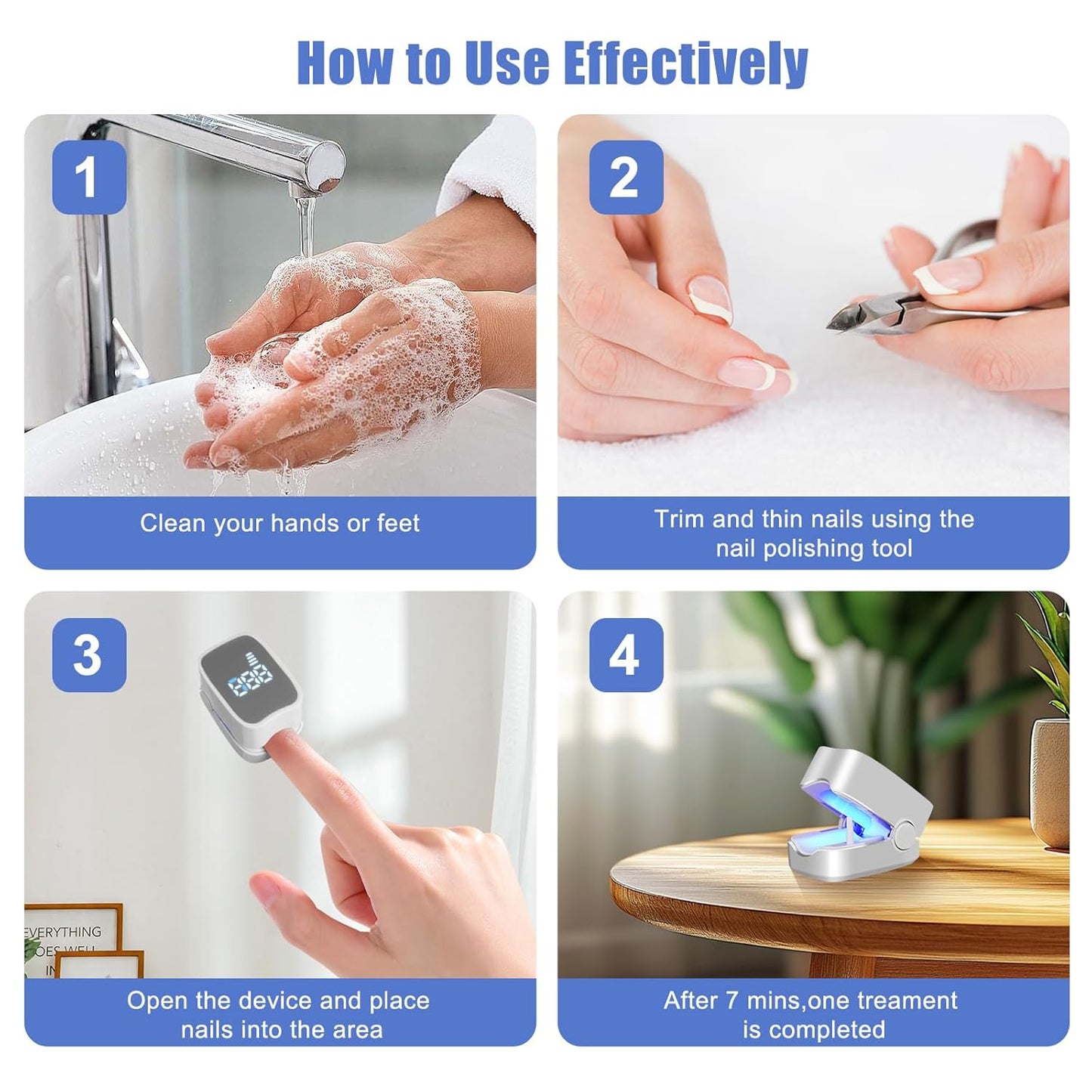 AVELVA dedal LED para hongos en uñas